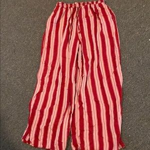 Red and white beach pants